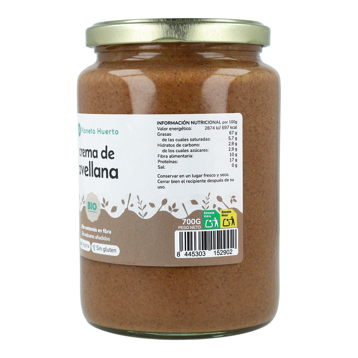 Crema de Avellanas ECO Planeta Huerto 350gr