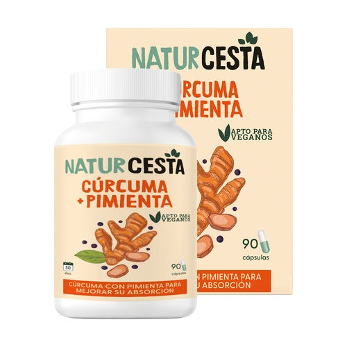Curcuma+Pimienta 90 Cap. 440 Mg Naturcesta