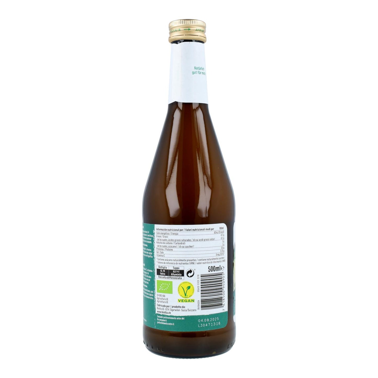 Jugo de Col Fermentada 500 ml Biotta