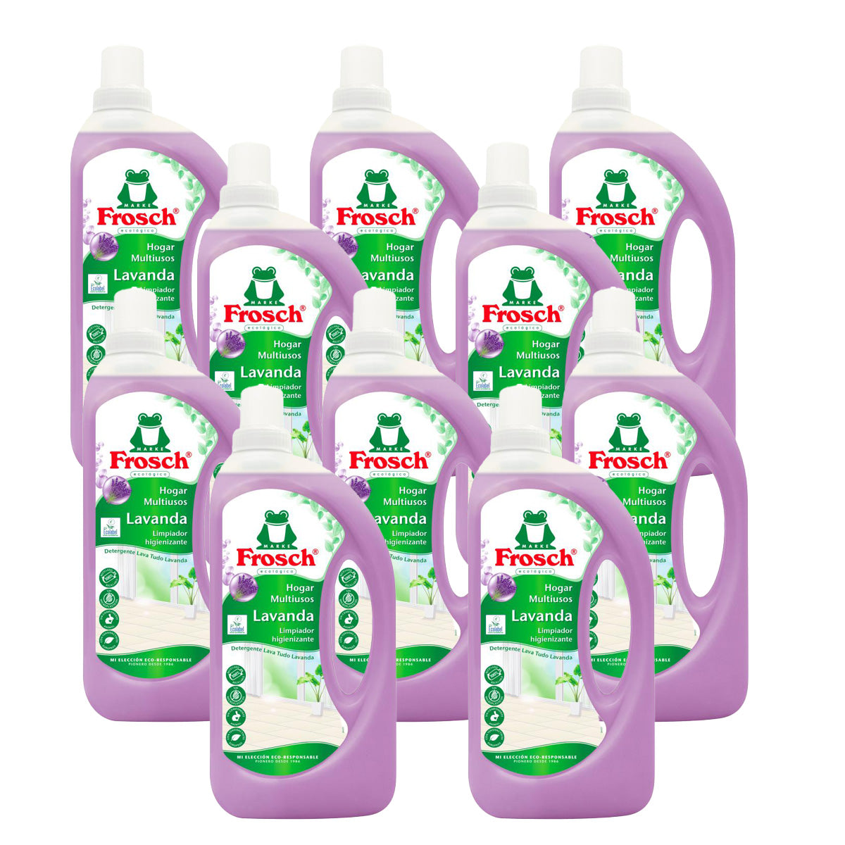 Pack 10x Hogar multiusos lavanda Frosch 1000 ml