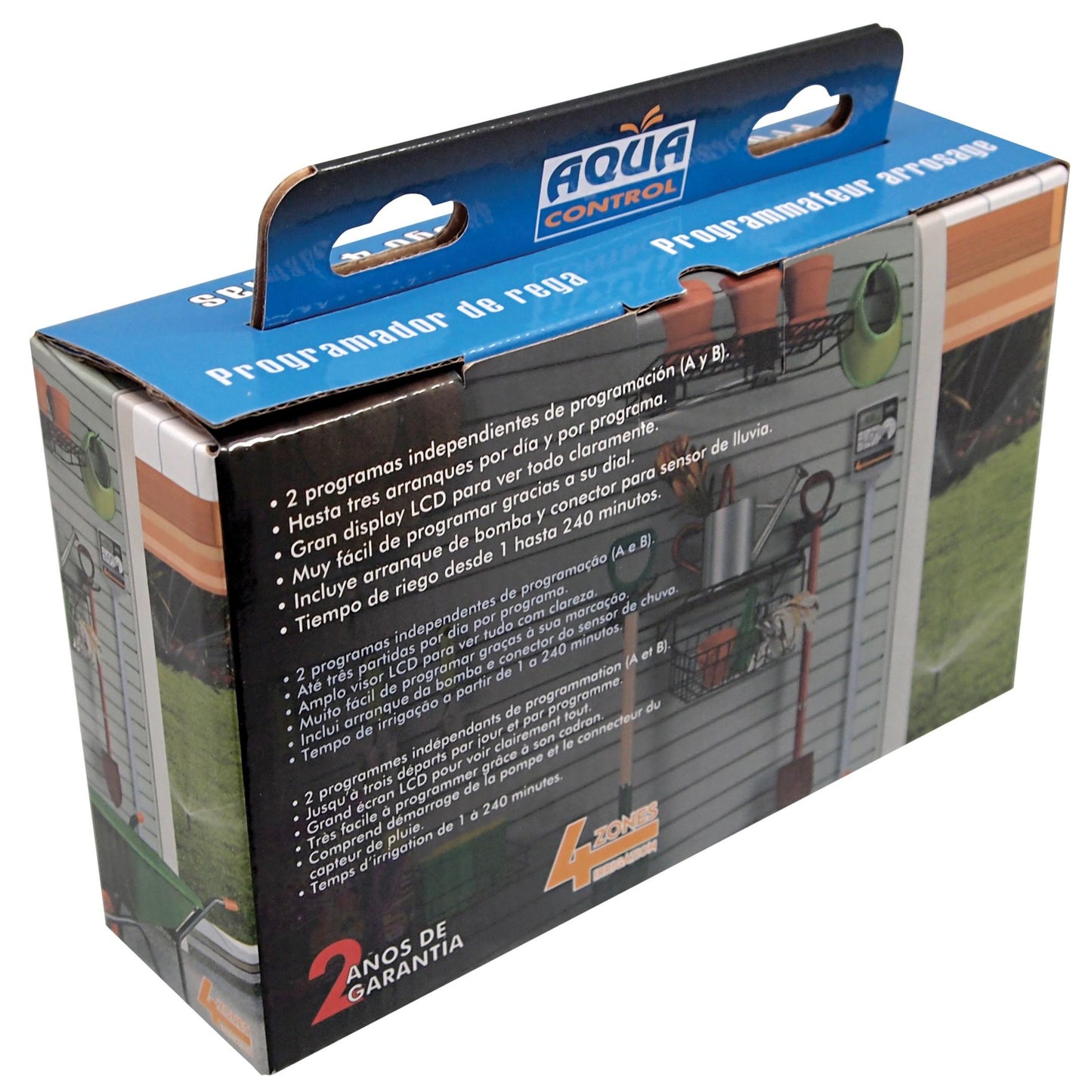 Programador de riego 4 zonas Aqua Control
