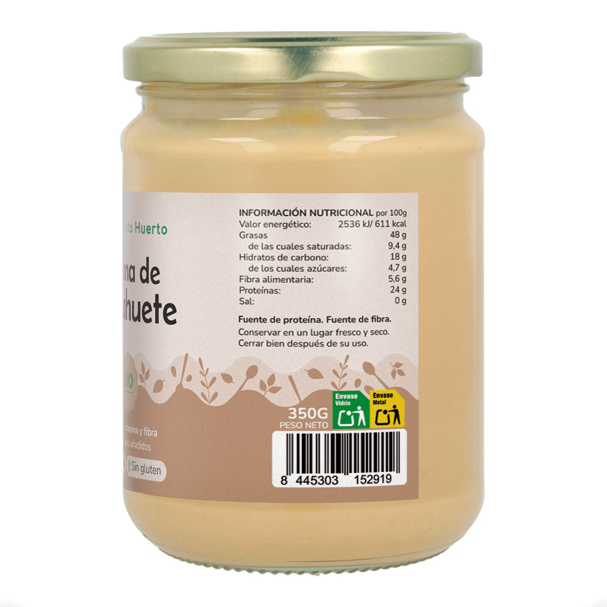 Crema de Cacahuetes ECO Planeta Huerto 350gr