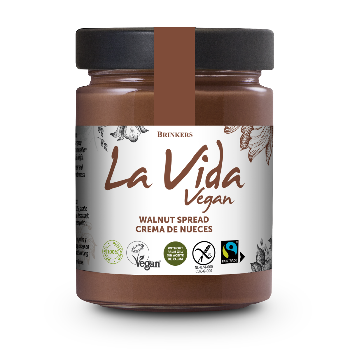 Crema para untar de Chocolate y Nueces BIO Vegana La Vida Vegan 270 gr