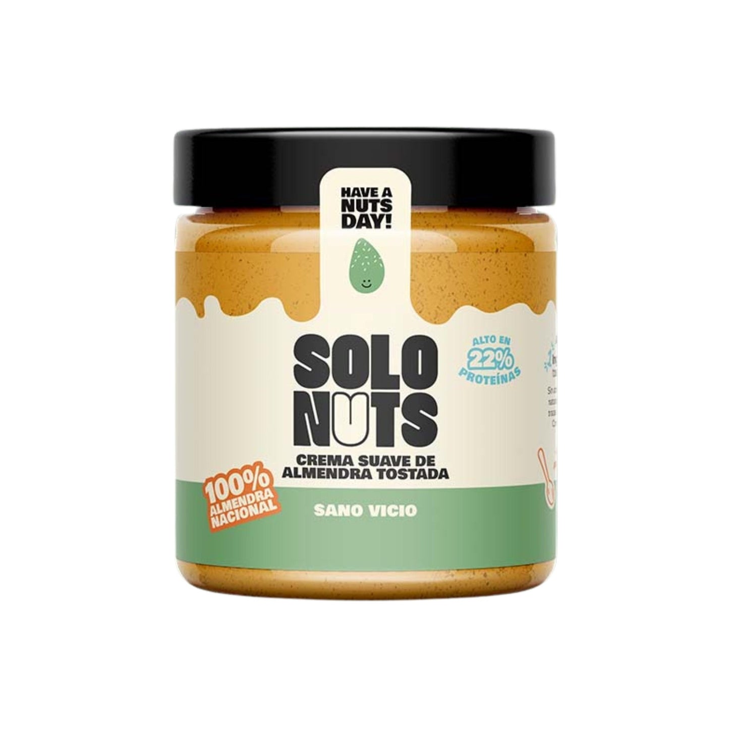 Crema suave de almendra nacional 100%  Solonuts - 200g