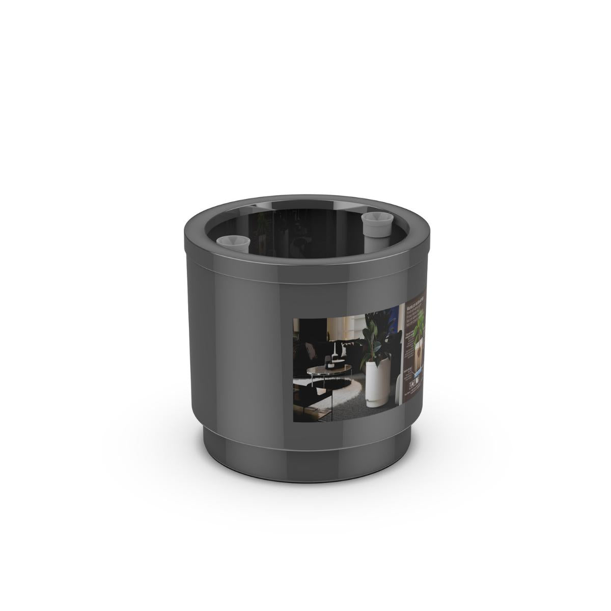 Maceta con autorriego hidrojardinera color antracita  D 32 x 30