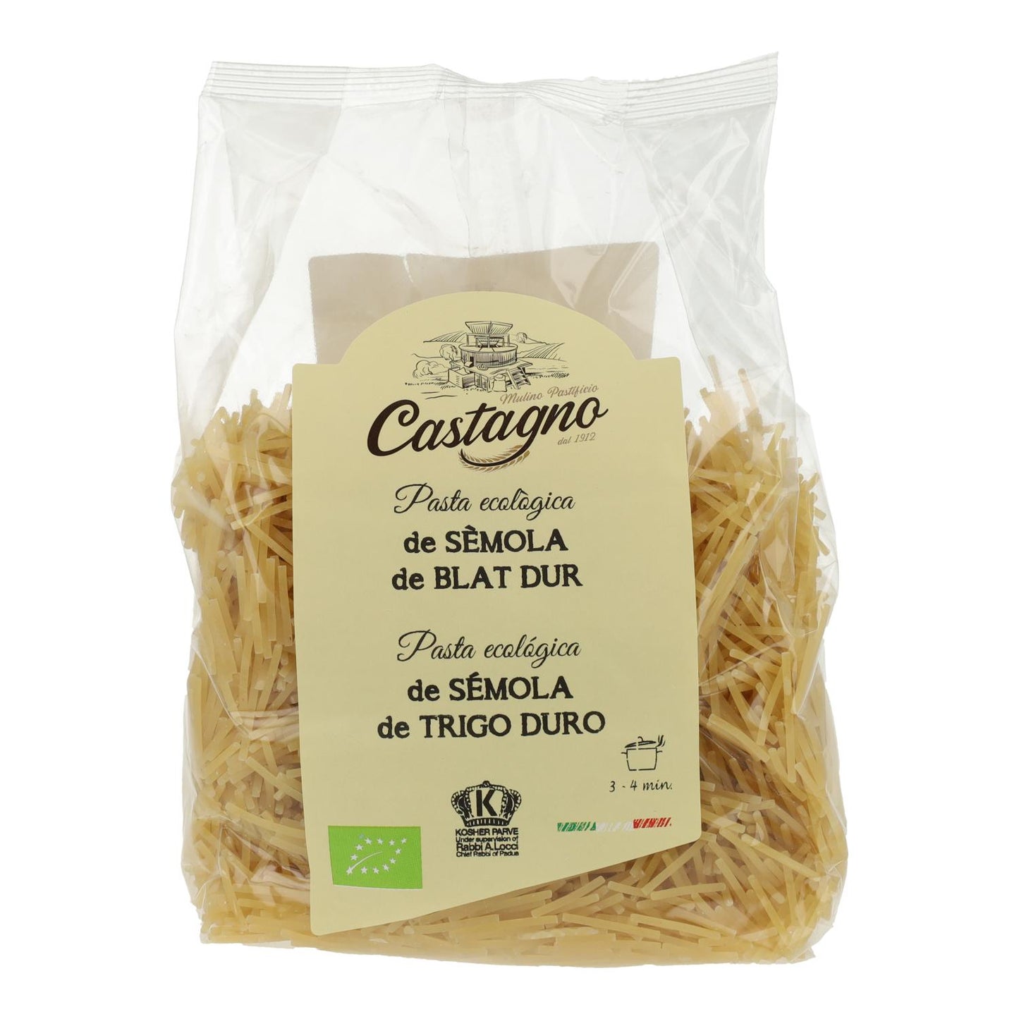 Fideos Nº4 Trigo Duro ECO Castagno 500 g