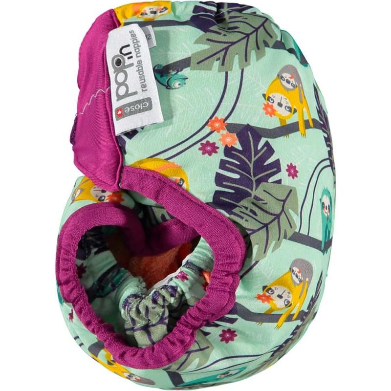 Pañal reutilizable bambú Pop-in velcro Sloth Close Parent