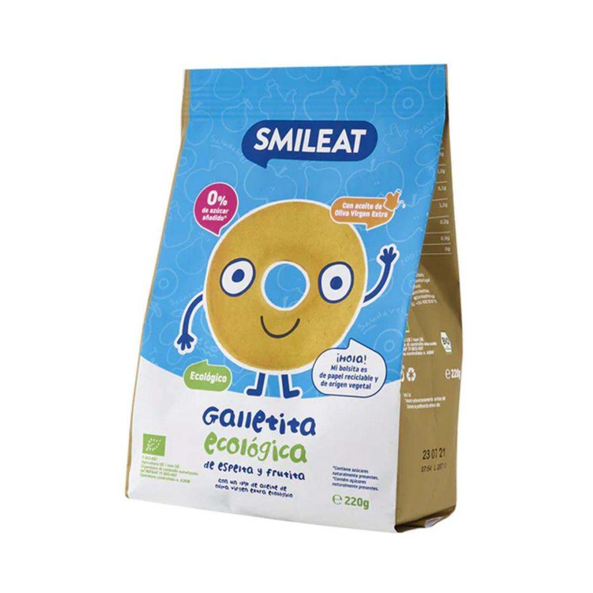 Galletas infantiles ECO de espelta con manzana Smileat, 220g
