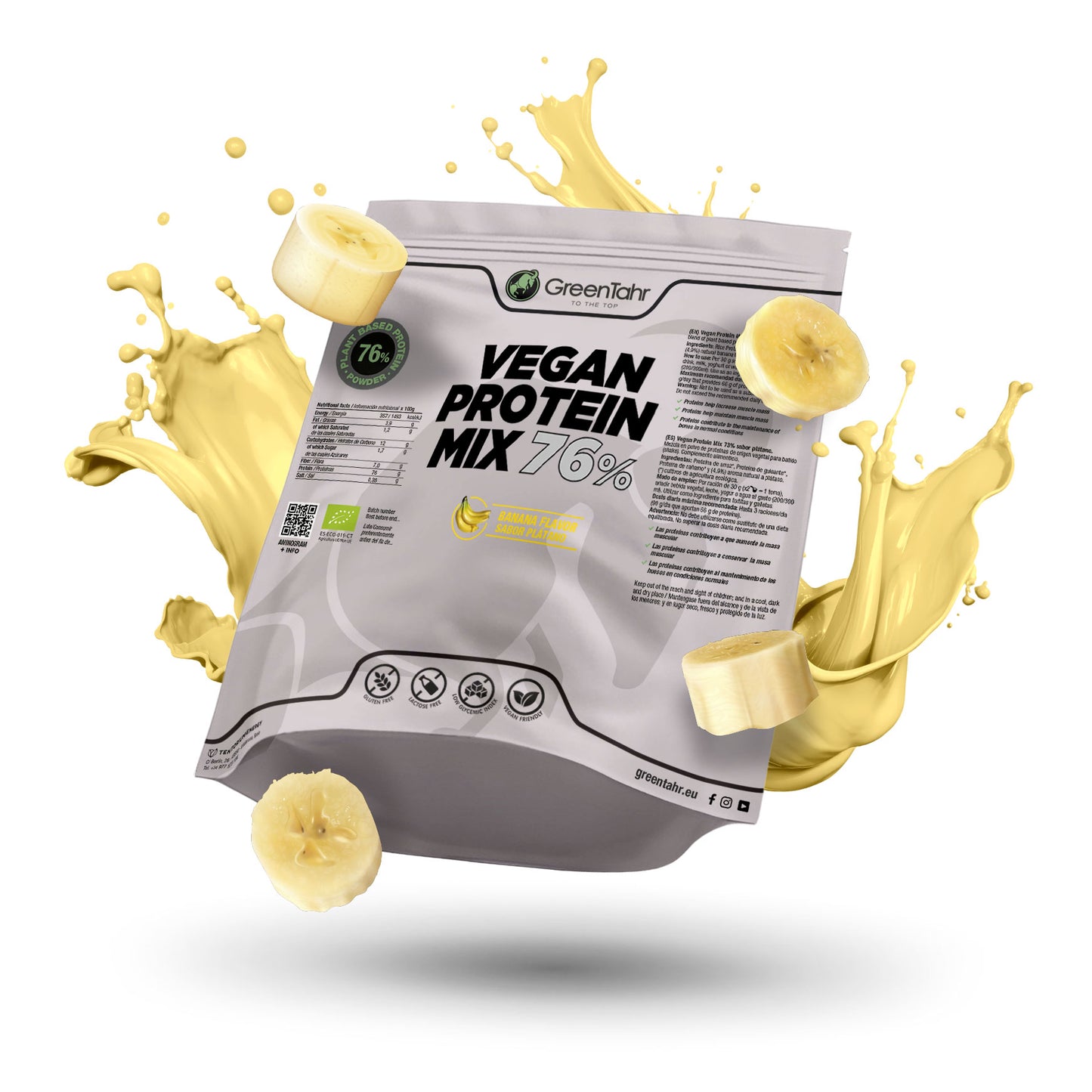 Protein Vegan mix ECO 76% banana 750g