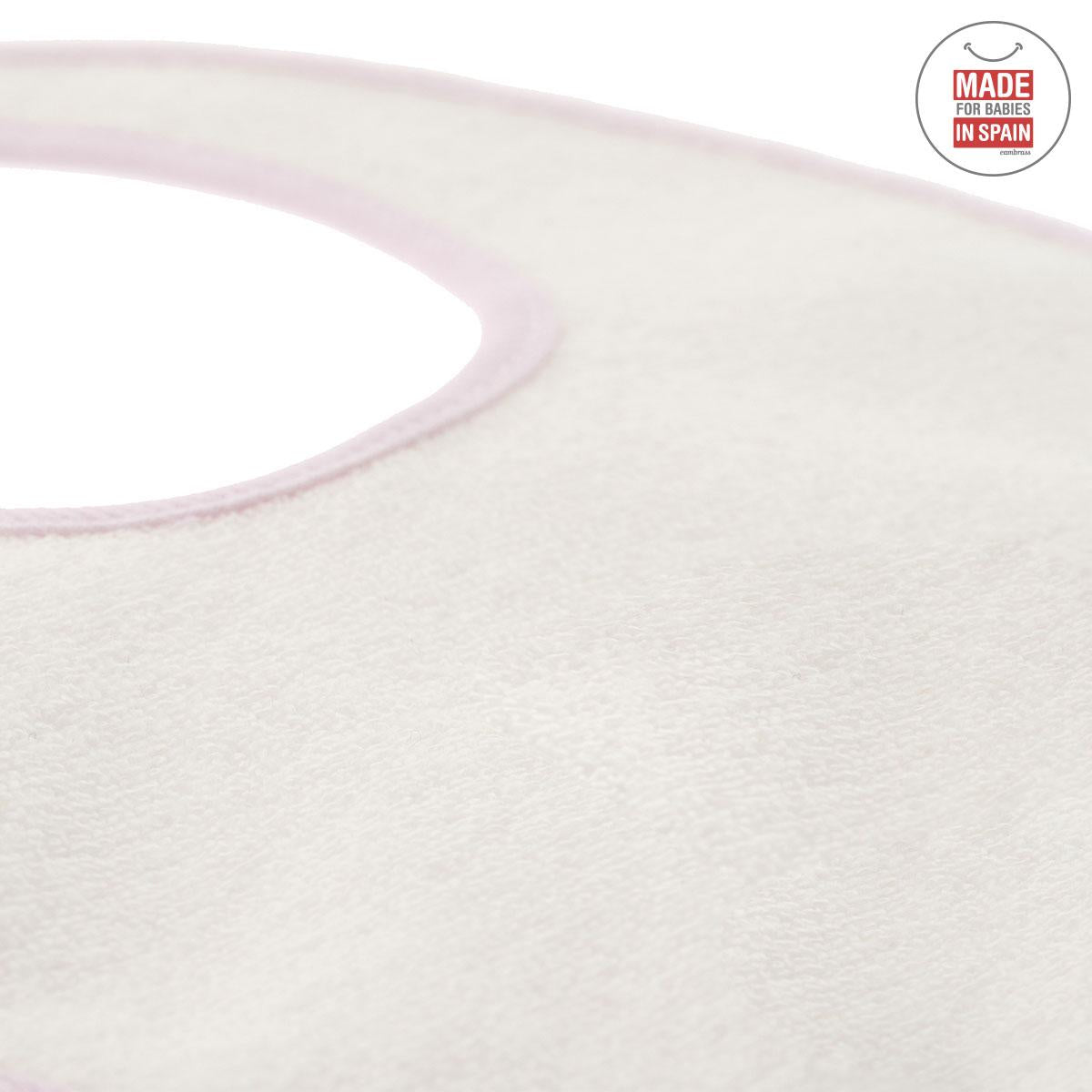 Babero cuadrado con Velcro Celeste 20x26 cm.