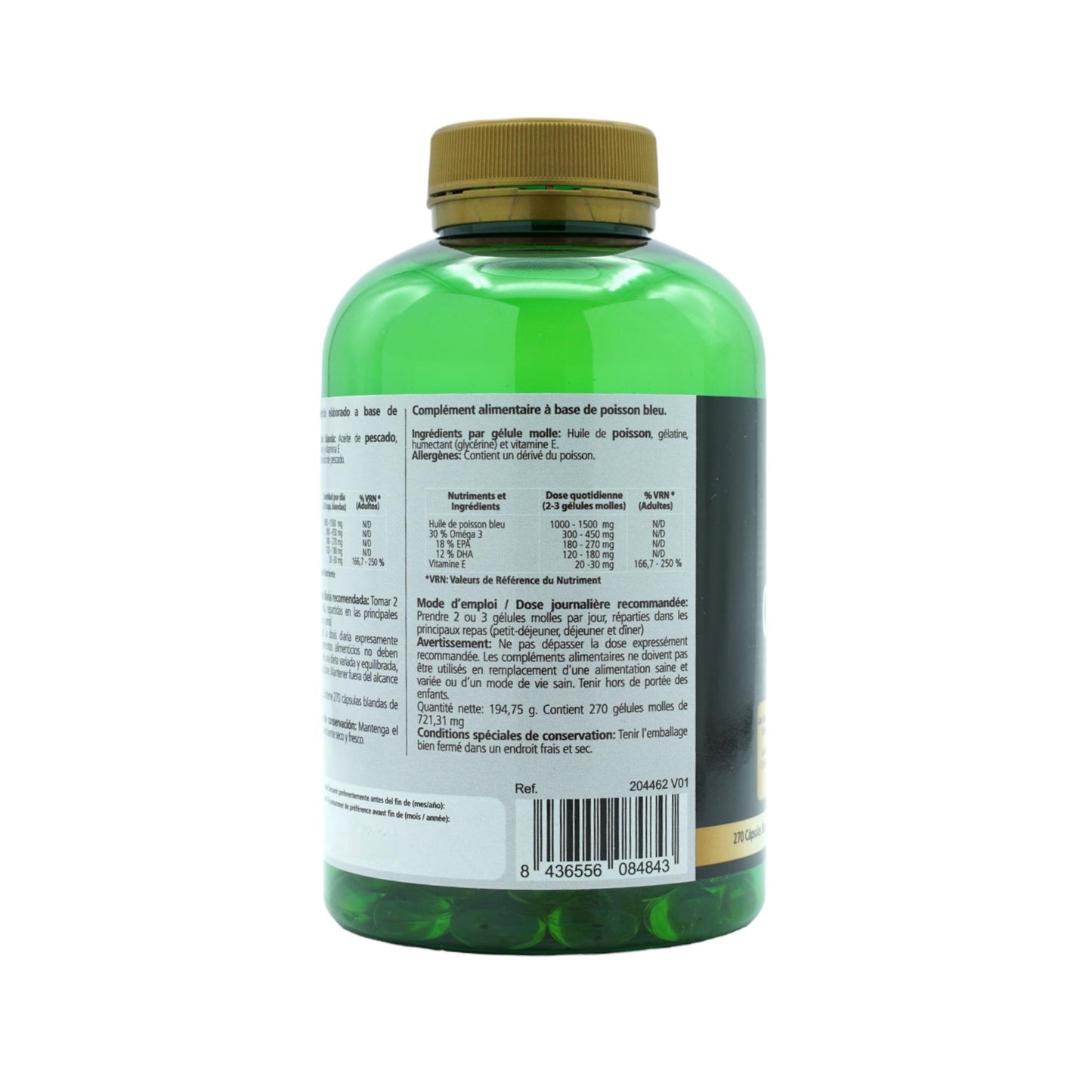 PERLAS omega 3 270 cápsulas blandas PHYTOFARMA