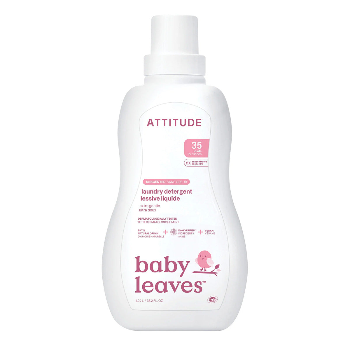 Detergente Sin Perfume eco lavadoras líquido Attitude 1,04 L