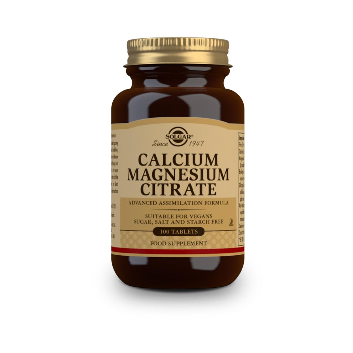 Calcio Magnesio Citrato Solgar 100 comprimidos
