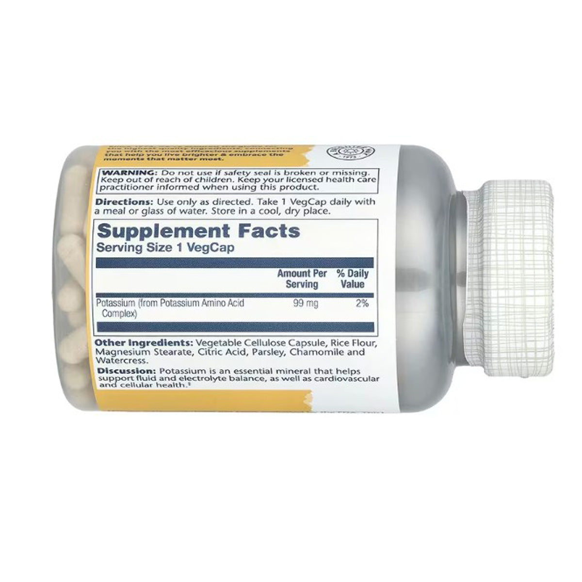 BIG POTASSIUM 99 MG, Solaray, 200 cápsulas veganas