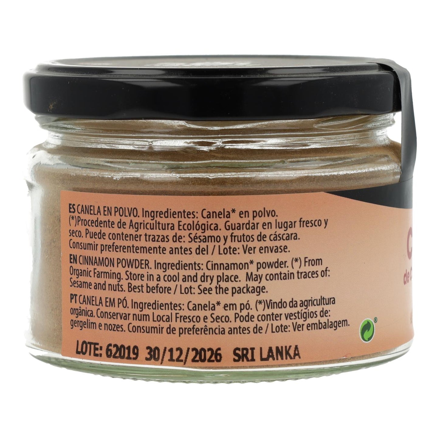 Canela de Ceylan en polvo bio Sol Natural 100 g