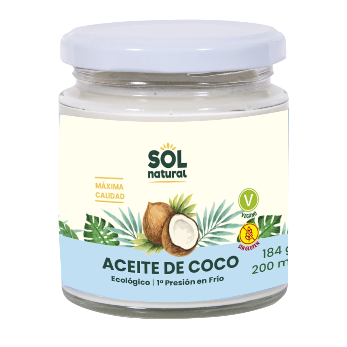 Aceite de coco BIO Sol Natural 200 ml