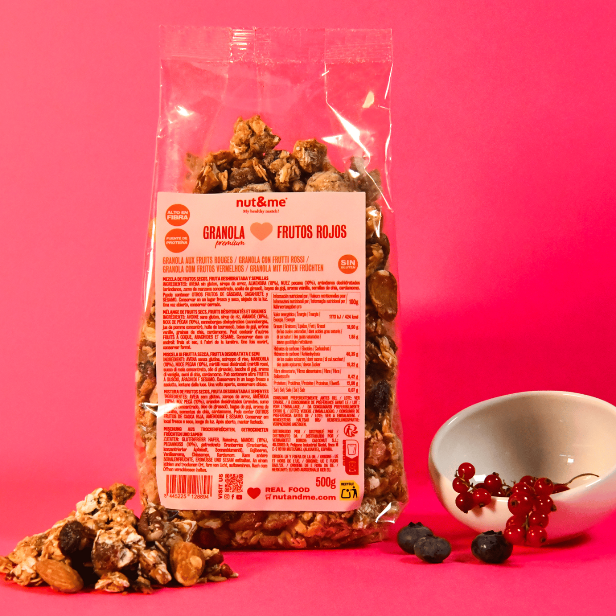 Granola original con arándanos 500 g Nut&me