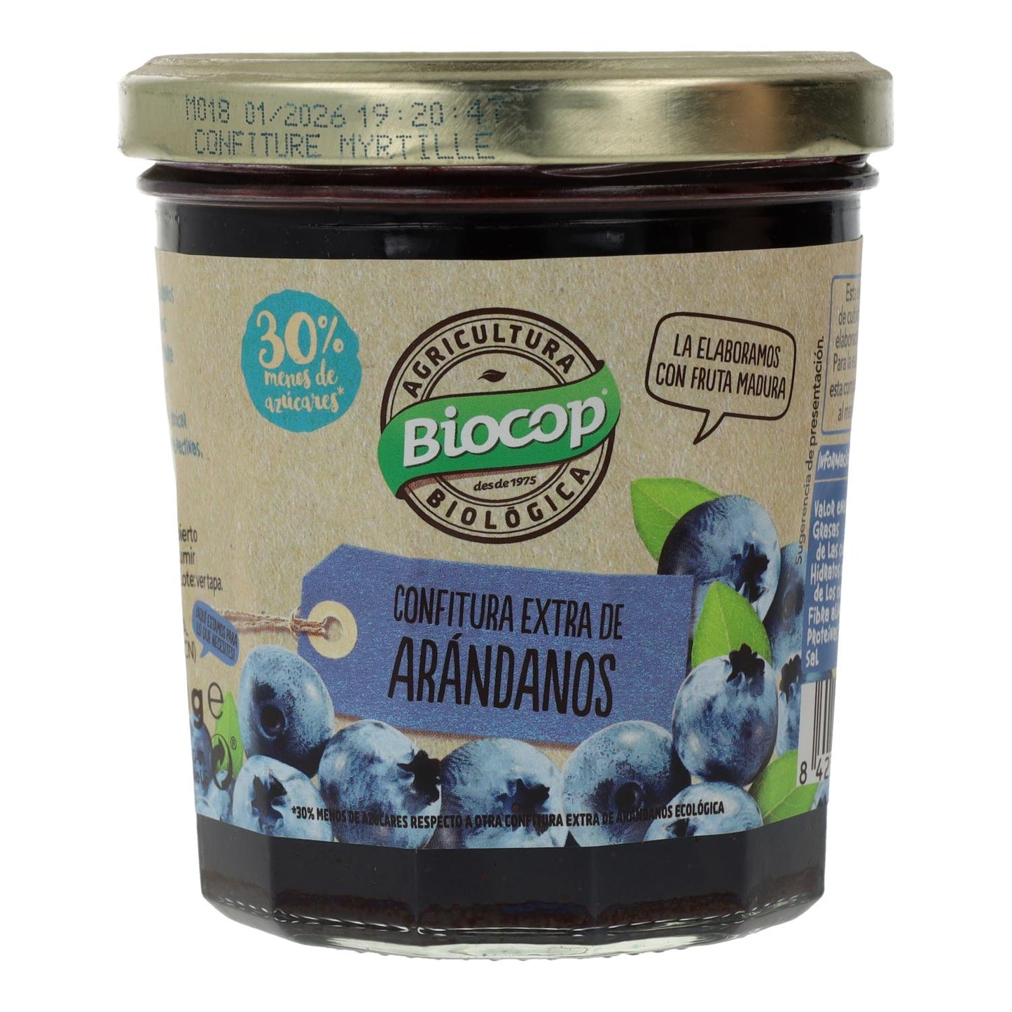 Confitura Extra de Arándanos Biocop 320 g