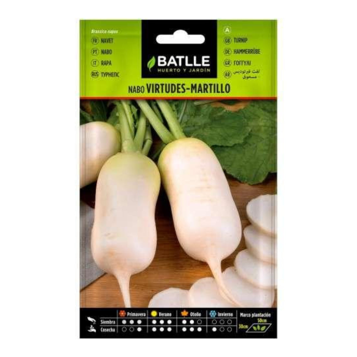 Semillas de Nabo Virtudes Martillo muy precoz Batlle