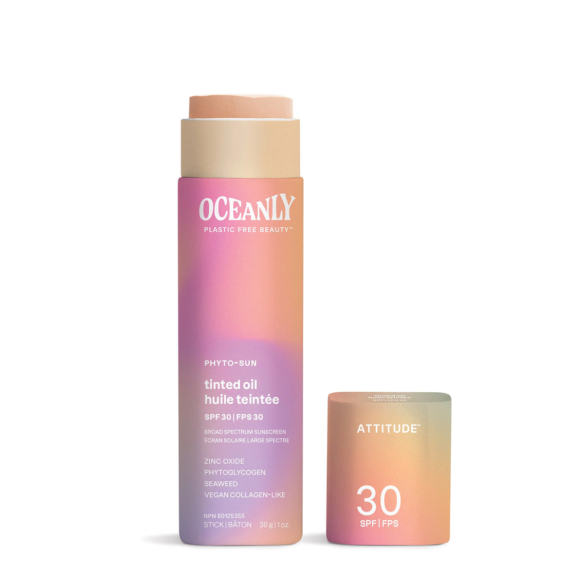Oceanly - Aceite facial con protección solar PHYTO-SUN - Con color - FSPF 30, Attitude, 30 g