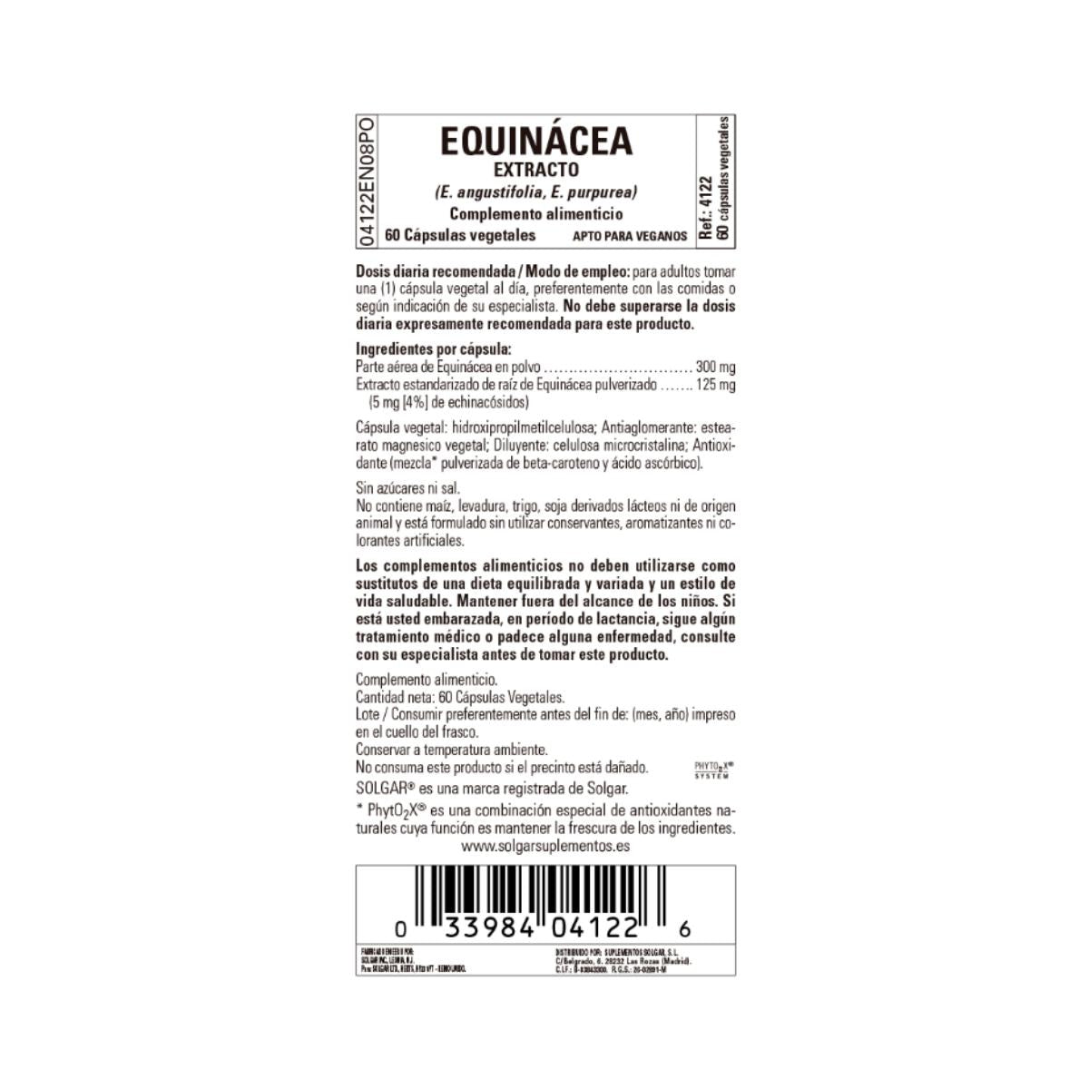 Equinácea, 60 cápsulas vegetales