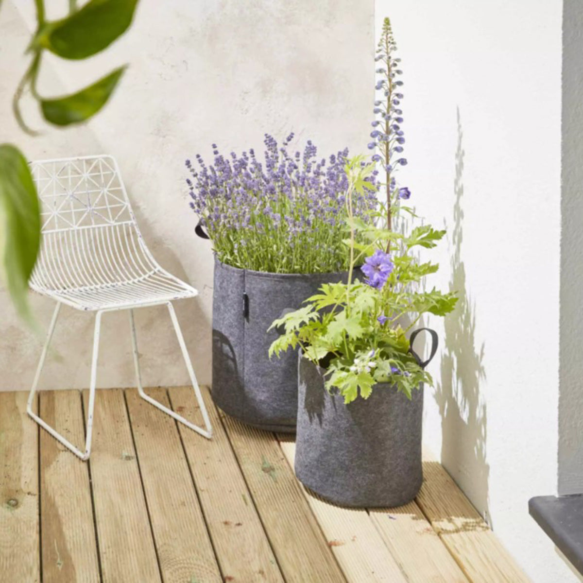 Bag4Plant Bolsa de plantación de fieltro geotextil gris ø25cm 12,3 L