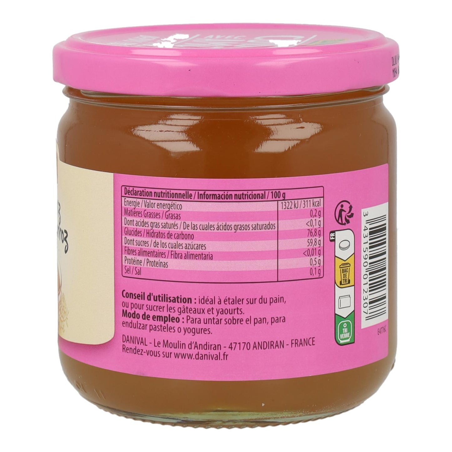 Sirope de Arroz Danival, 460 g