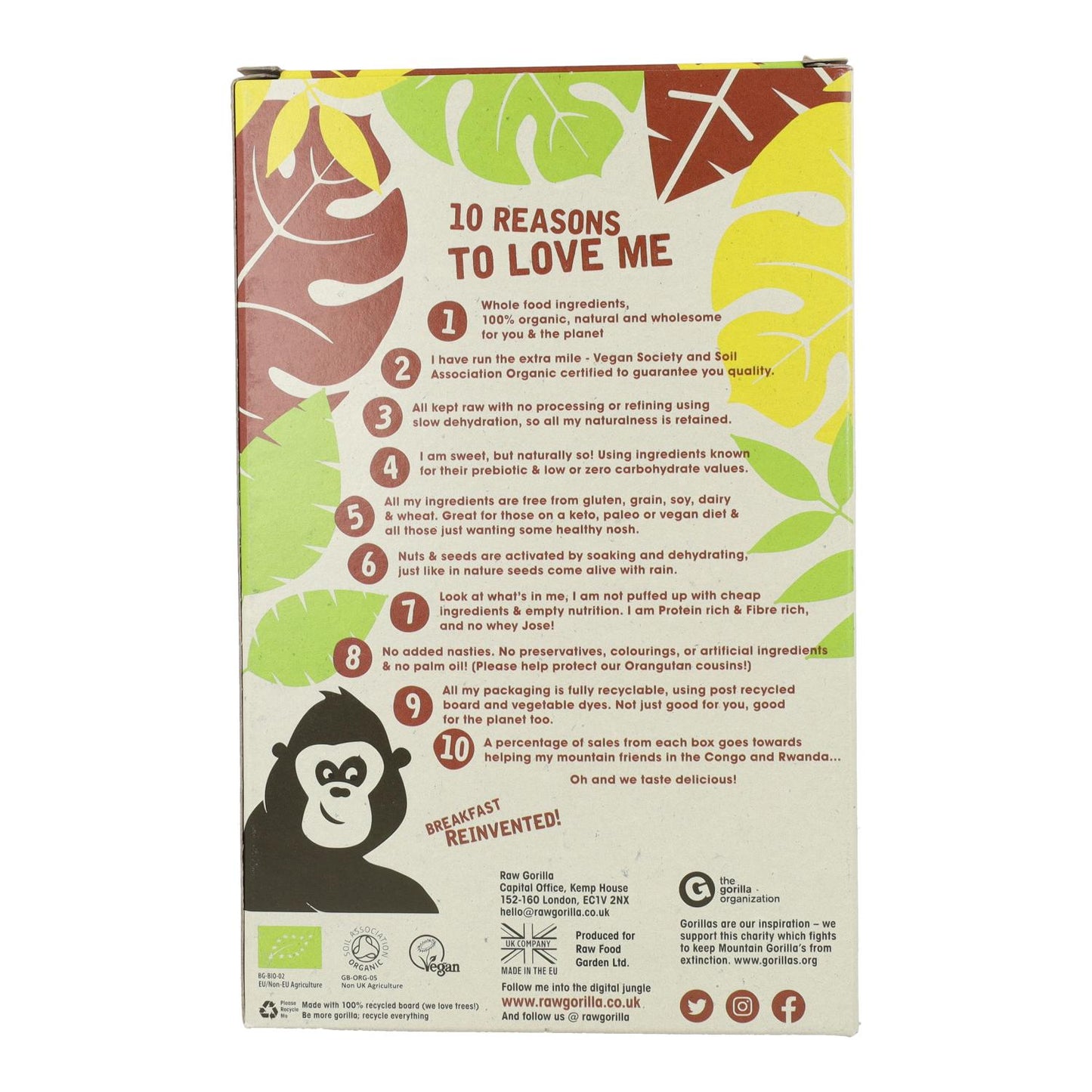 Granola keto ecológica de cacao LOW CARB 250g