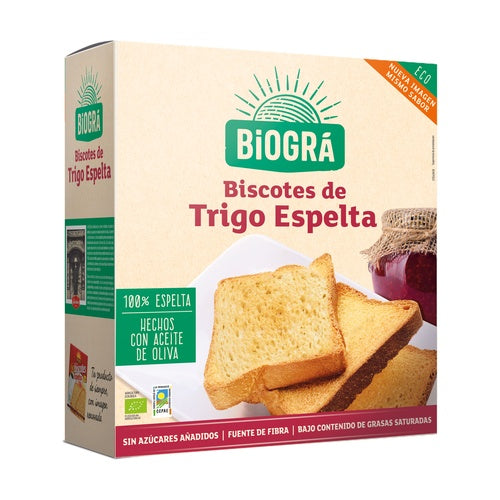 Biscotes de Espelta Sin Azúcar Añadido Bio 270 g Biográ