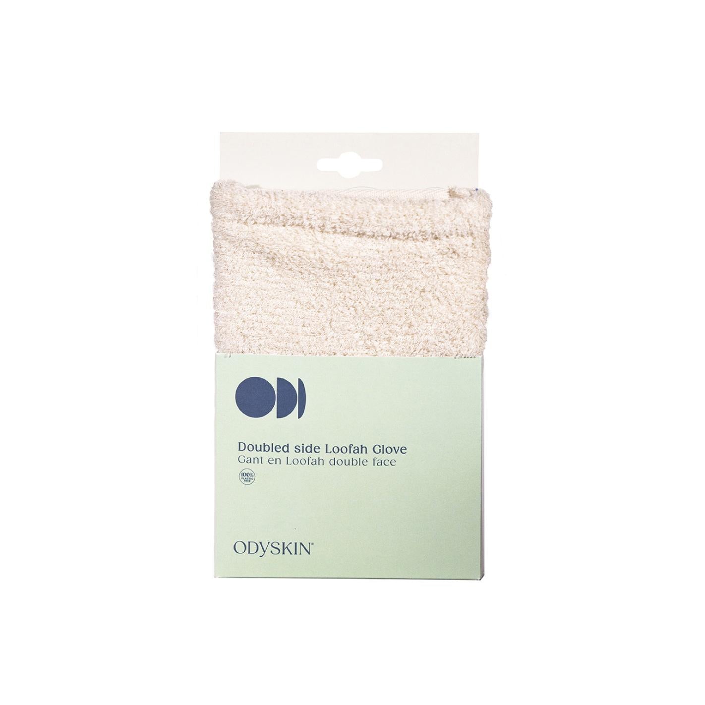 Guante exfoliante combi lufa y algodón Odyskin