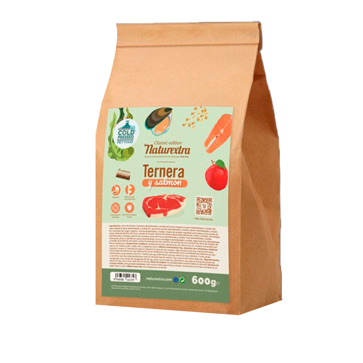 Naturextra Ternera y salmón 600g