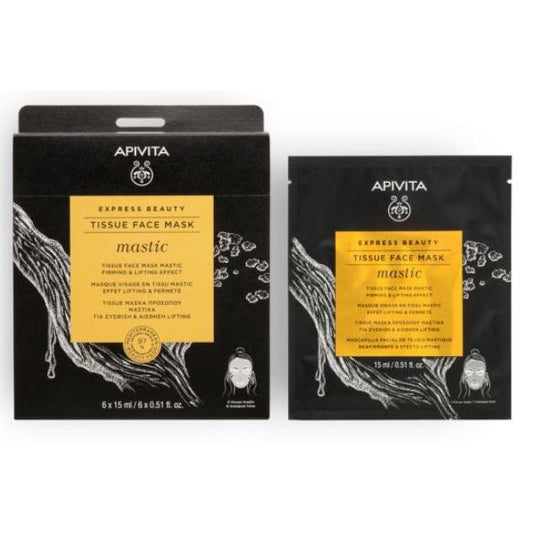 Mascarilla facial de tejido reafirmante y efecto lifting Express Beauty Apivita 15 ml