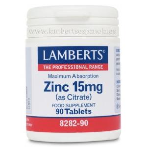 Zinc 15 mg Lamberts 90 tabletas
