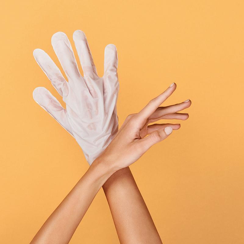 Guantes Mascarilla reparadores Melocotón y Manteca de Karité Iroha Nature 2 x 9ml