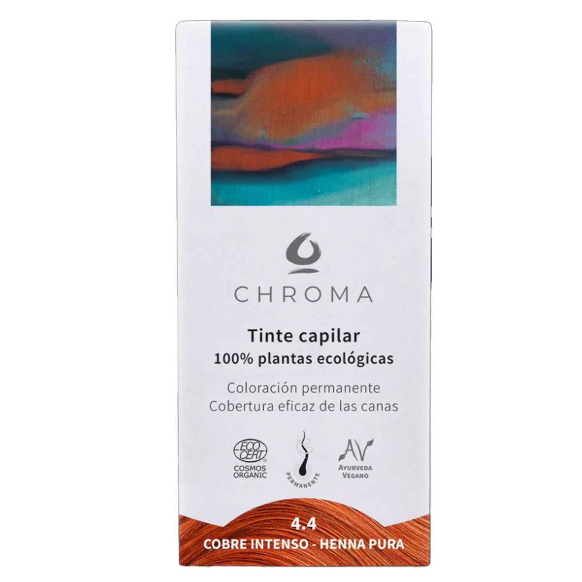 Tinte Chroma BIO Cobre Intenso - Henna pura 4.4 100 g