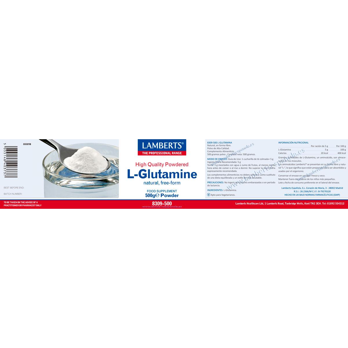 L-Glutamina en Polvo 500g