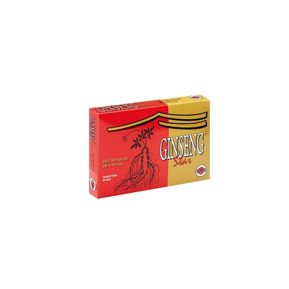 Ginseng Star 610 mg Robis, 60 cápsulas
