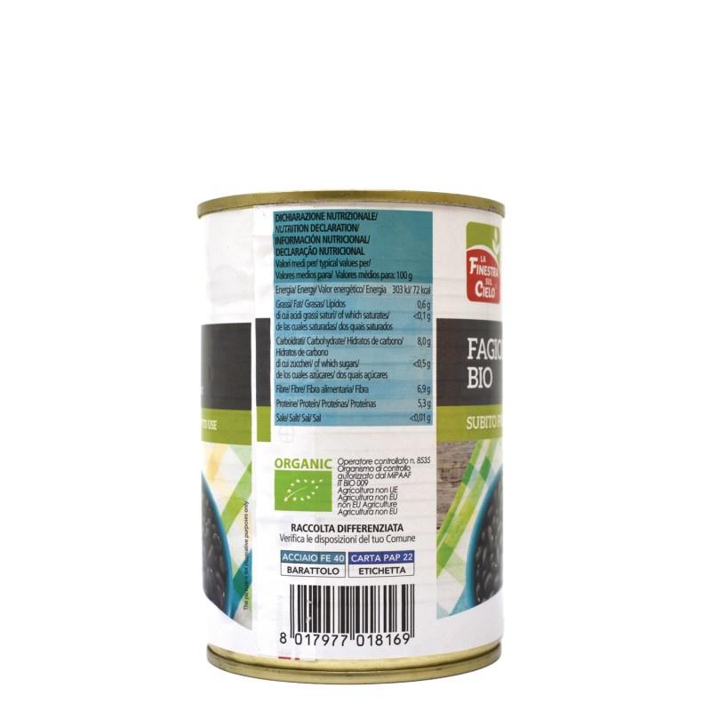 Alubias negras en lata La Finestra Sul Cielo 400 g