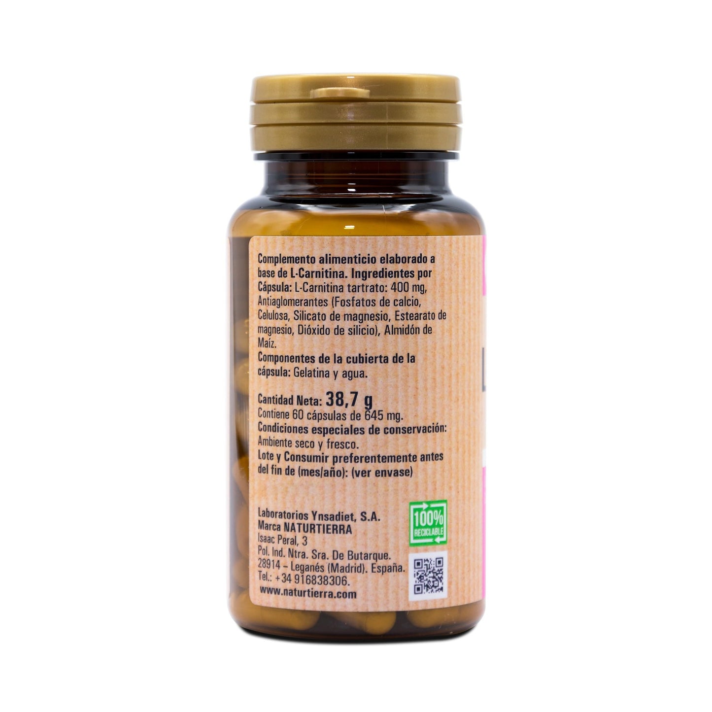 L-Carnitina, 60 cápsulas. NaturTierra