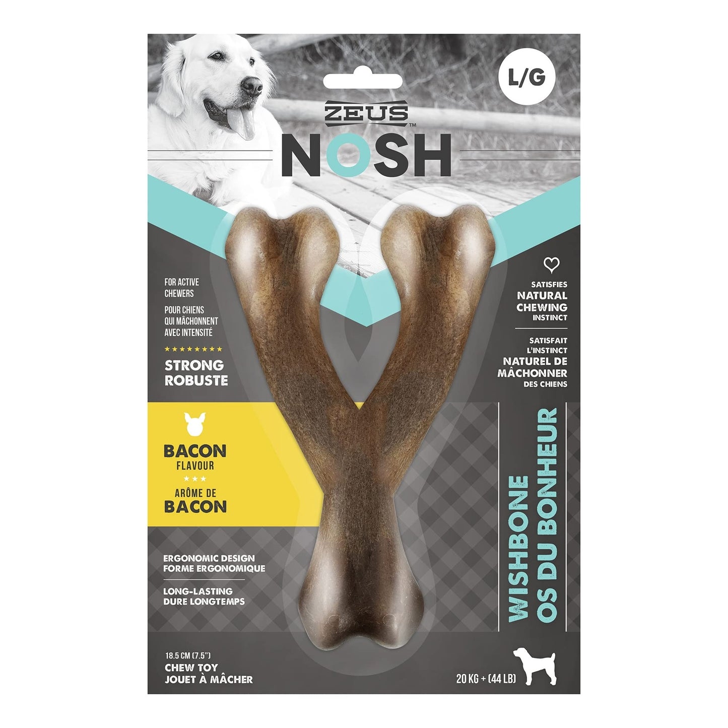 Zeus Nosh Strong Hueso Y Bacon Zeus L 18cm