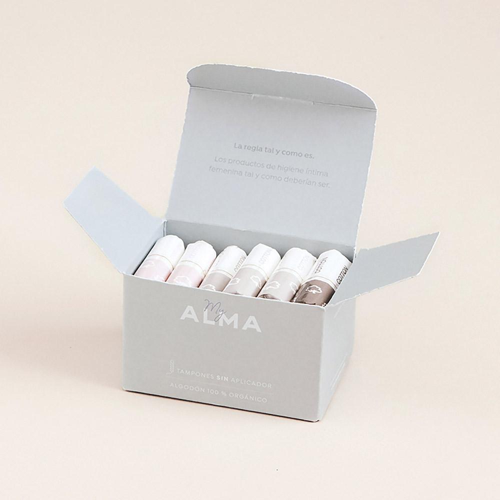 Tampones sin aplicador absorción mini ECO My alma 14 Uds
