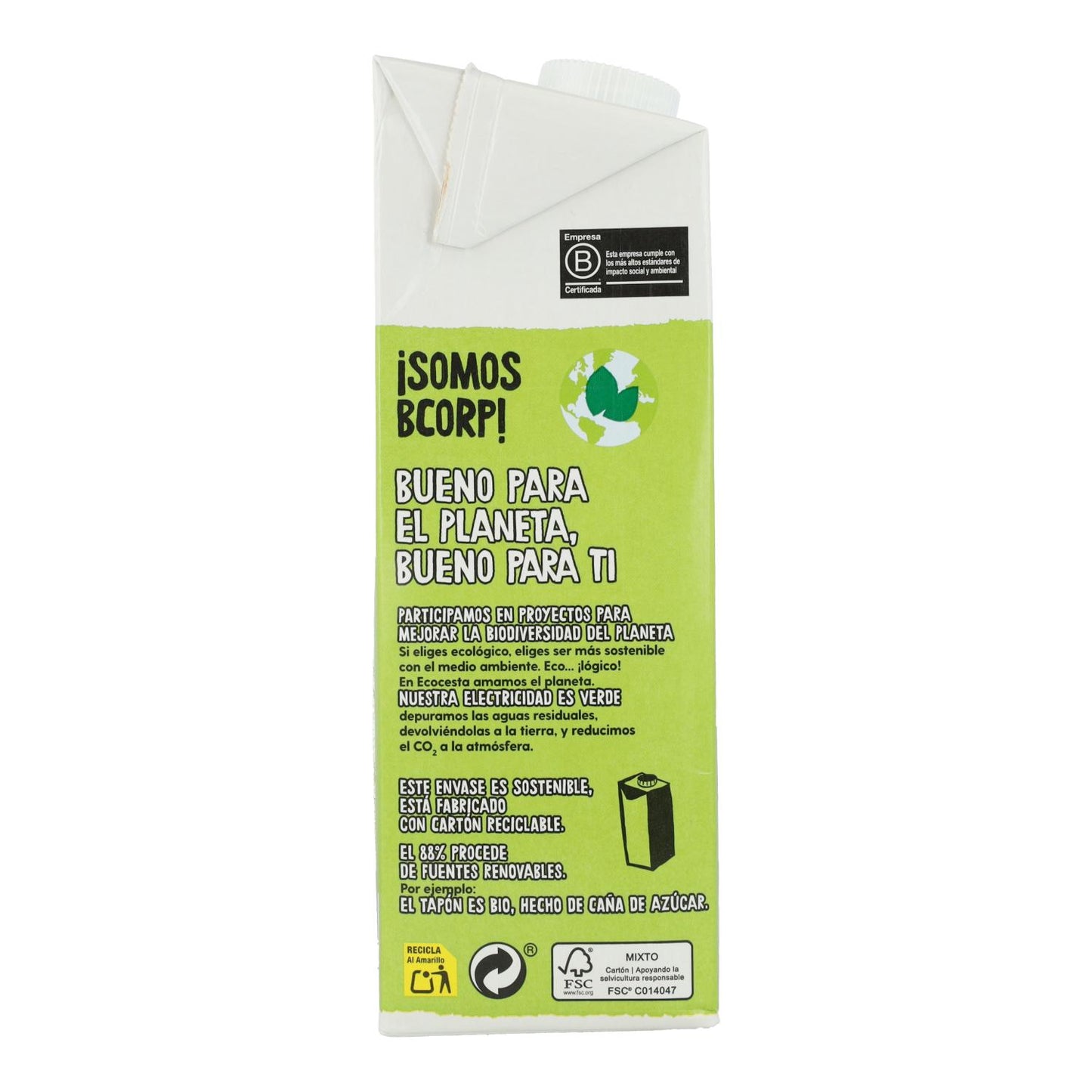 Bebida Vegetal Proteína de Soja 0% Azúcar Bio 1L Ecocesta