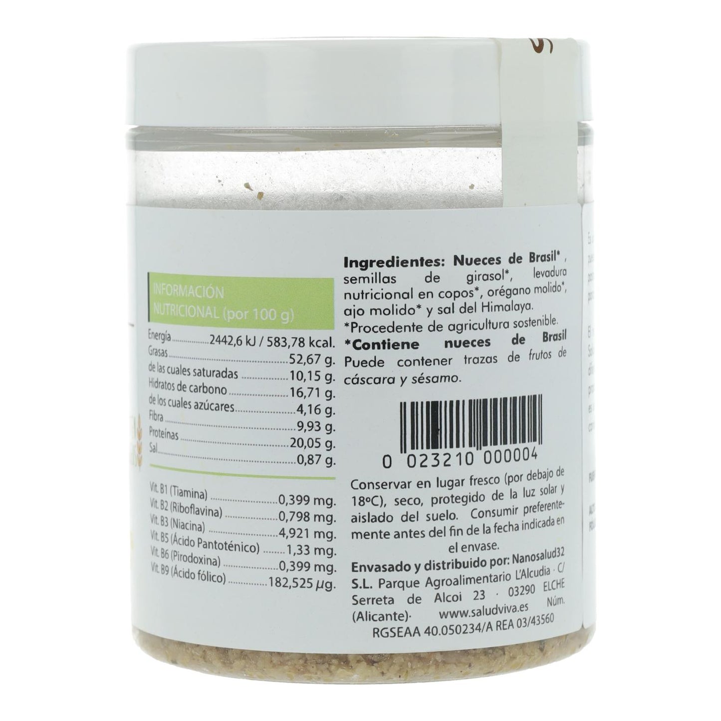 No Queso vegano estilo italiano en Polvo Salud Viva 125 g