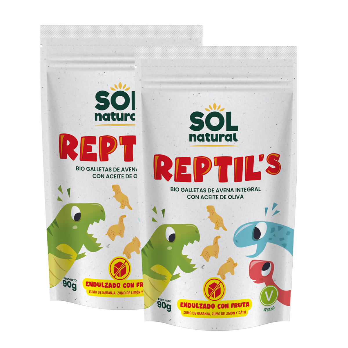 Pack 2x Galletas Infantiles de Avena y Frutas Bio Sol Natural 90 g