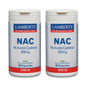 Pack 2x NAC (N-Acetil Cisteína) Lamberts 300 mg, 90 cápsulas