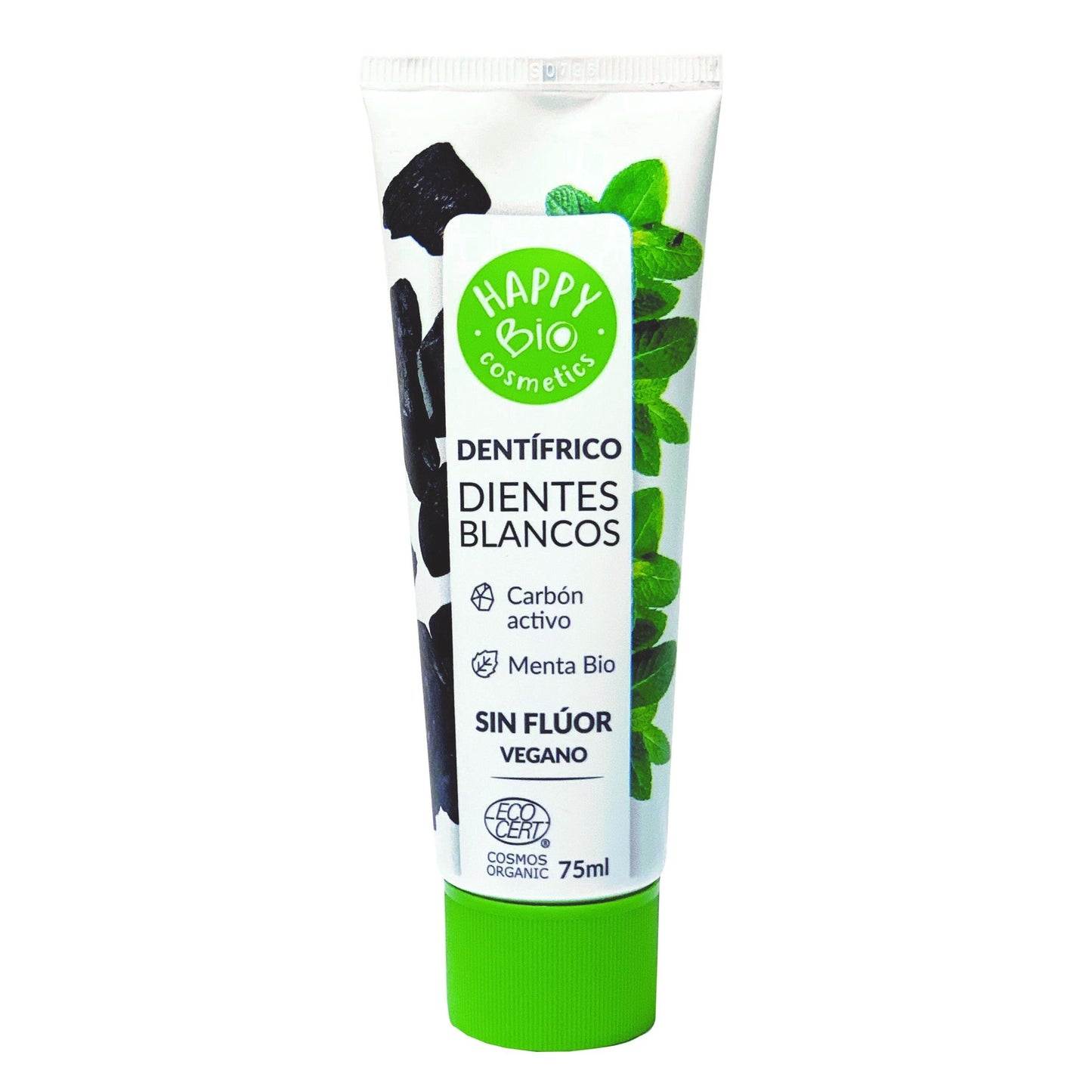 Dentífrico Dientes Blancos Carbon Activo HappyBio 75ml