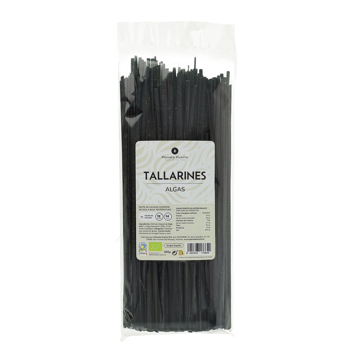 Tallarines de algas ECO Planeta Huerto 500gr