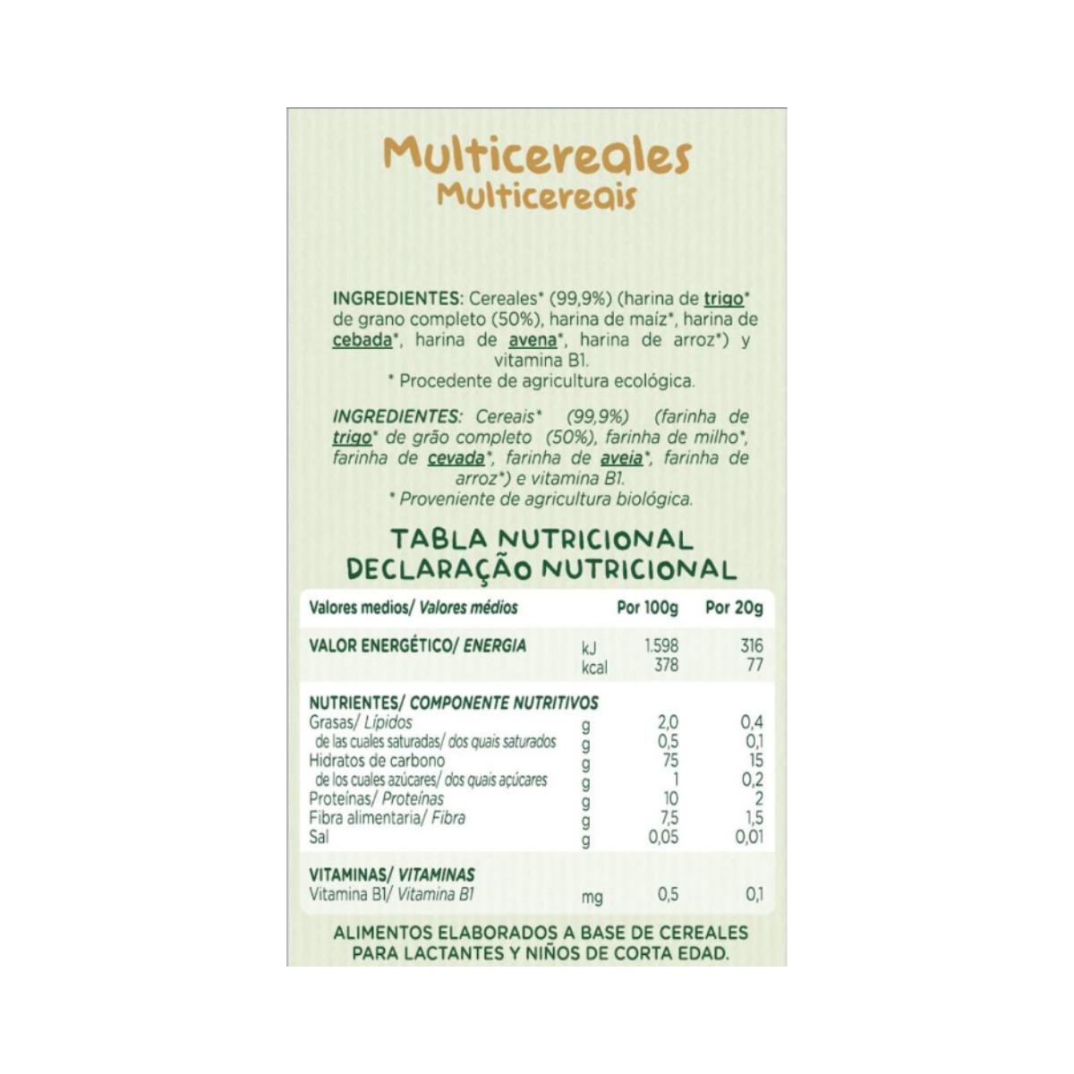 Pack 2 x Papilla BIO Multicereal + 6 meses 300gr. Hero Solo