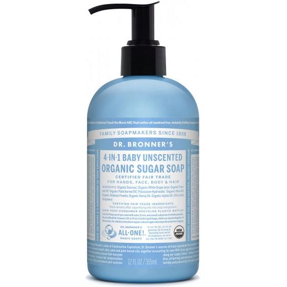 Jabón de azúcar Bebés  Neutral Dr. Bronners 710 ml