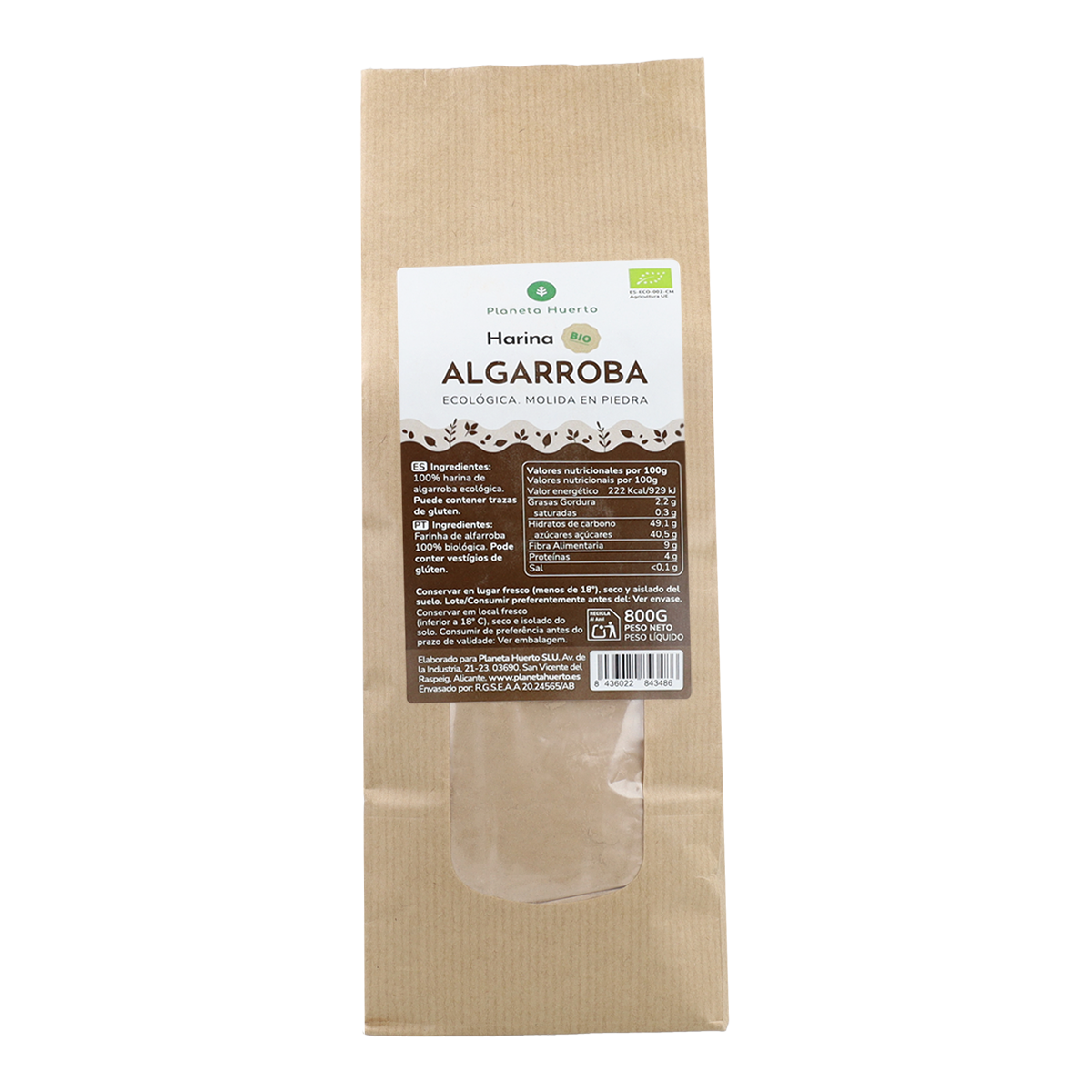 Harina de Algarroba Eco Planeta Huerto 800 g